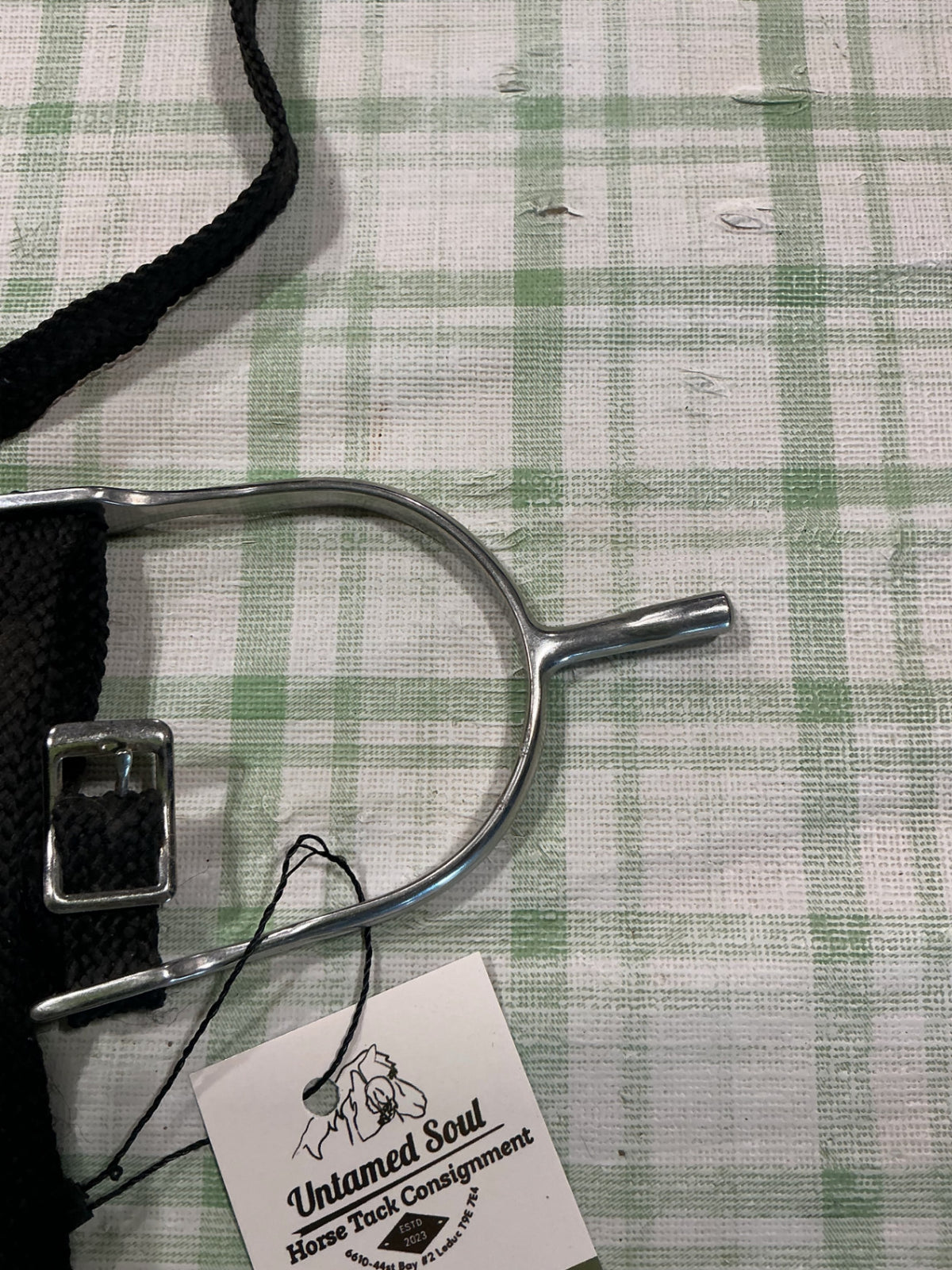 english riding spurs nylon straps