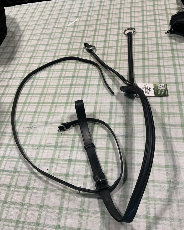martingale black leather 