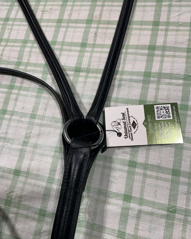 martingale black leather 