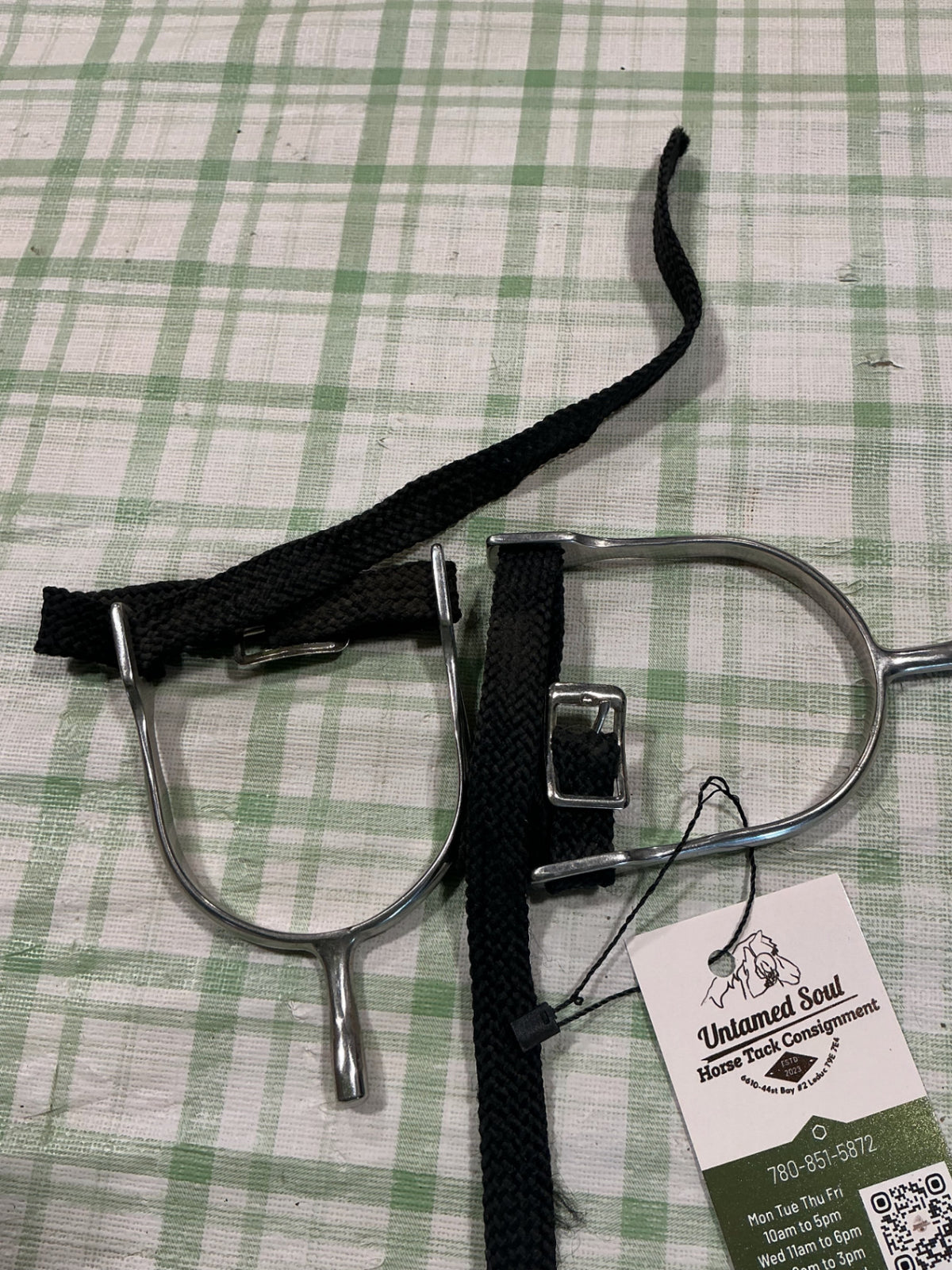 english riding spurs nylon straps