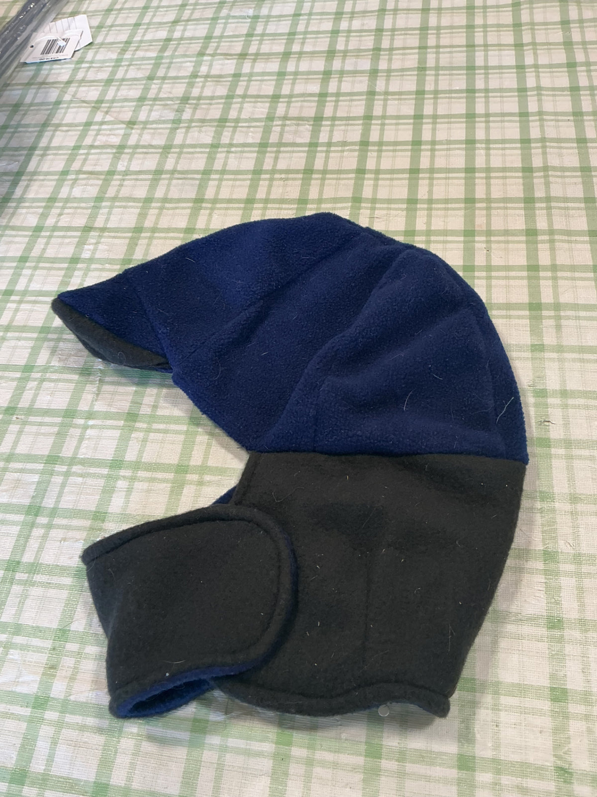head warmer dark blue and black 