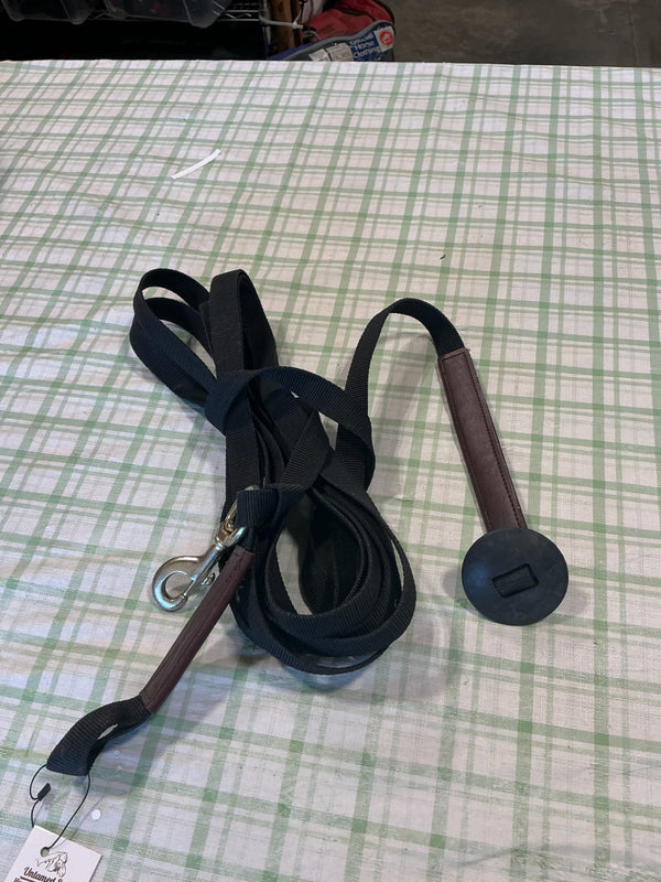 Lunge Line – Black, Weighted Handle | Used, Good
