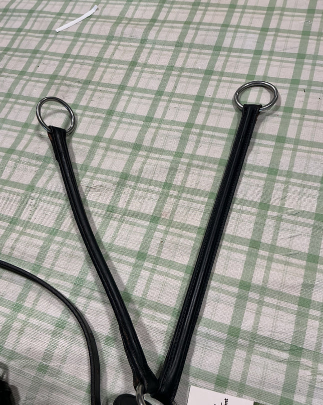 martingale black leather 