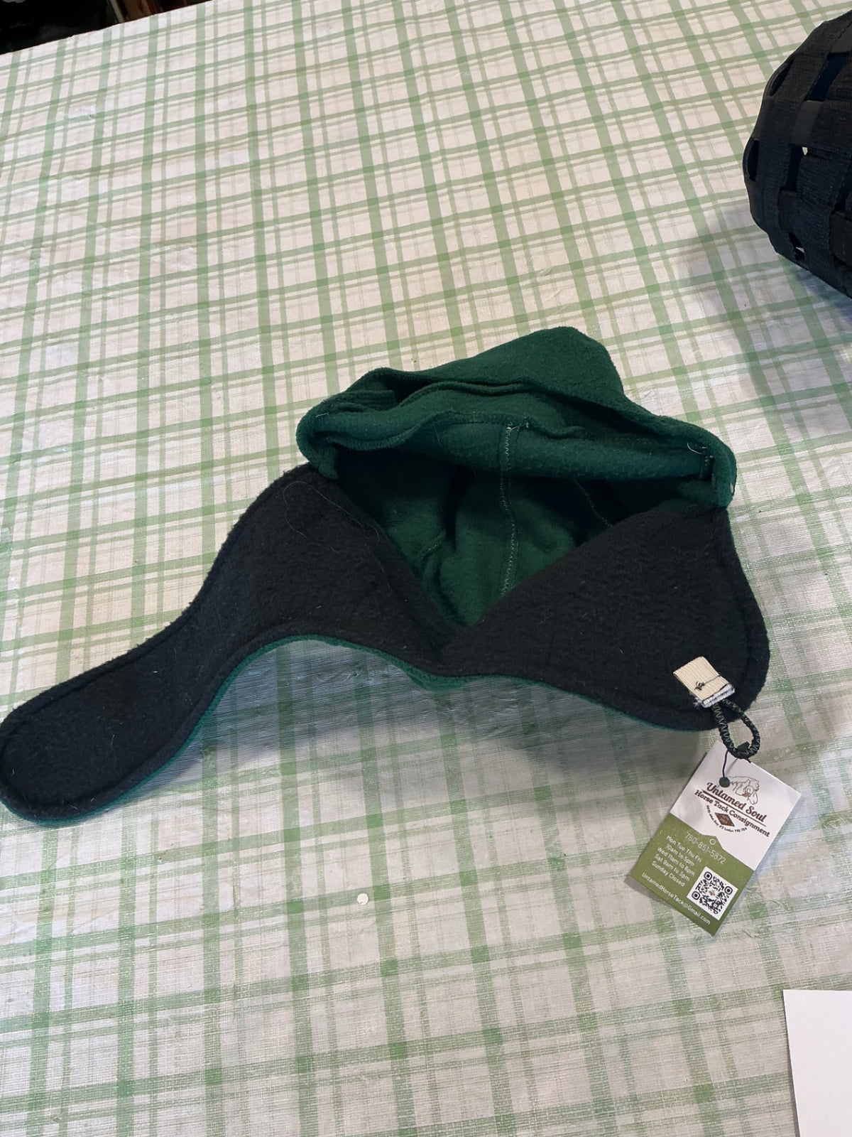 head warmer felt green 