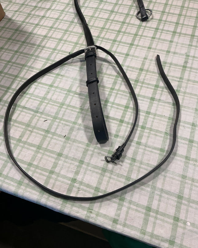 martingale black leather 