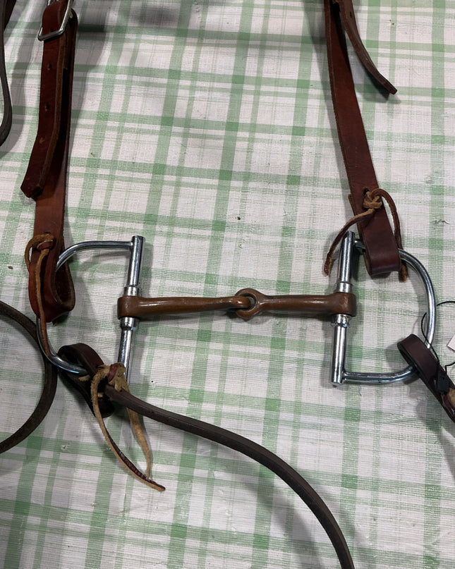 western bridle with reins and bit 