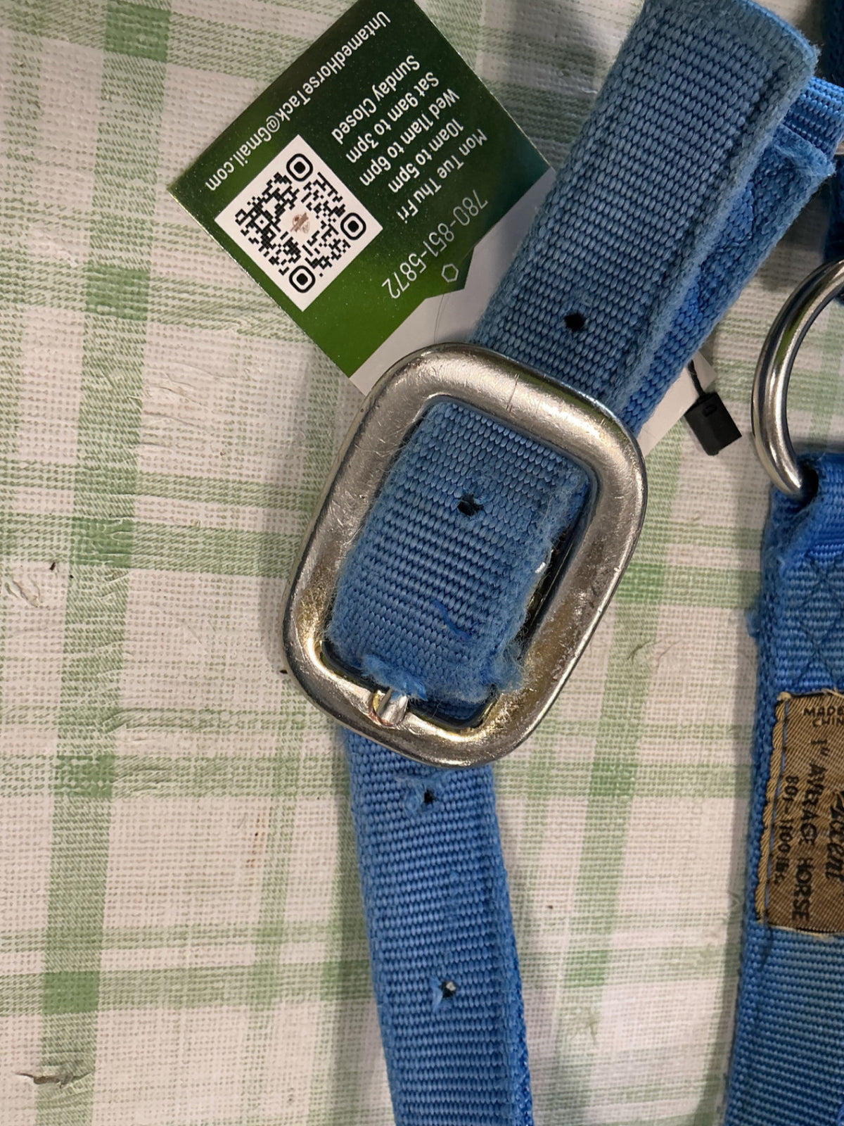 halter nylon blue horse size