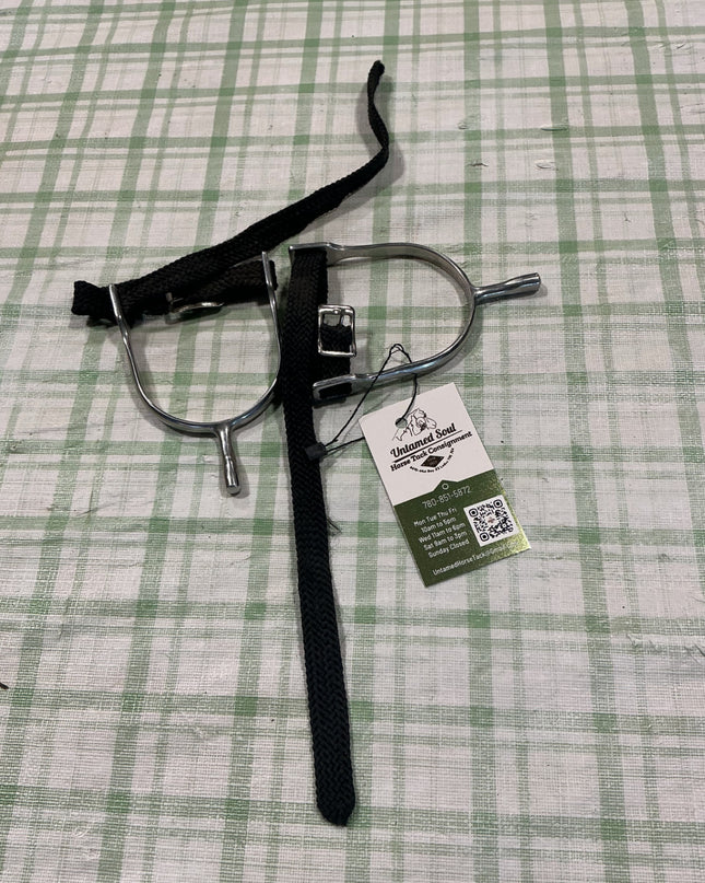english riding spurs nylon straps