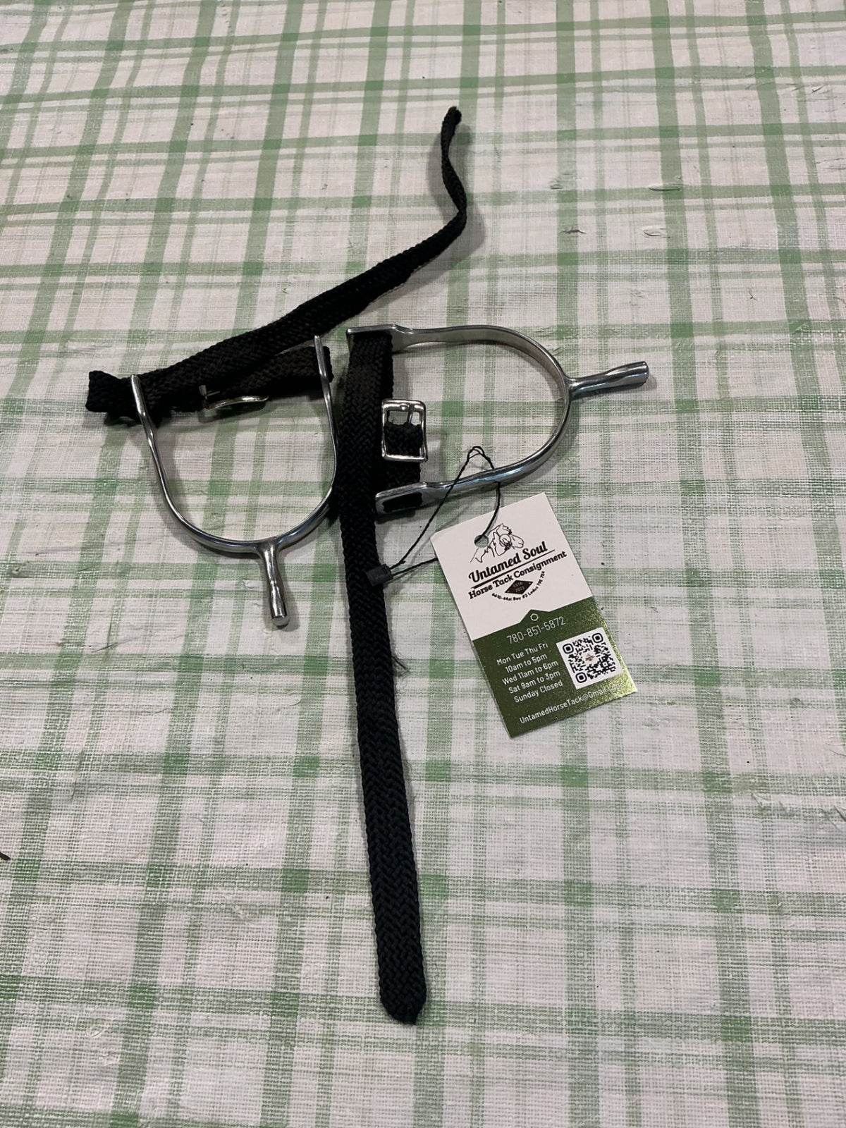 english riding spurs nylon straps