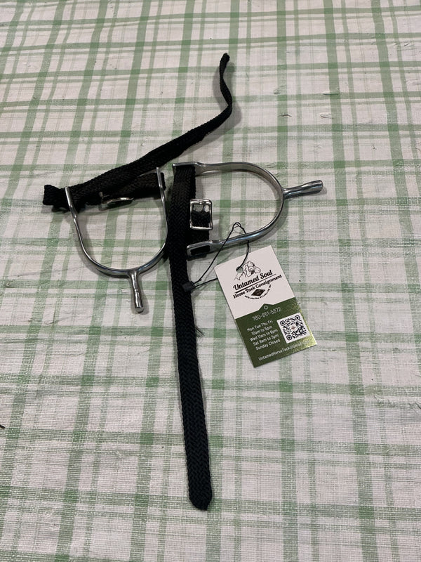 English Spurs with Nylon Straps – Small | Used, Good