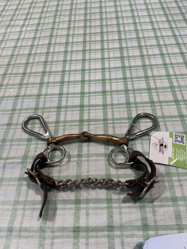 Bit – Argentine Snaffle, Copper, Single Joint, 5" | Used, Good