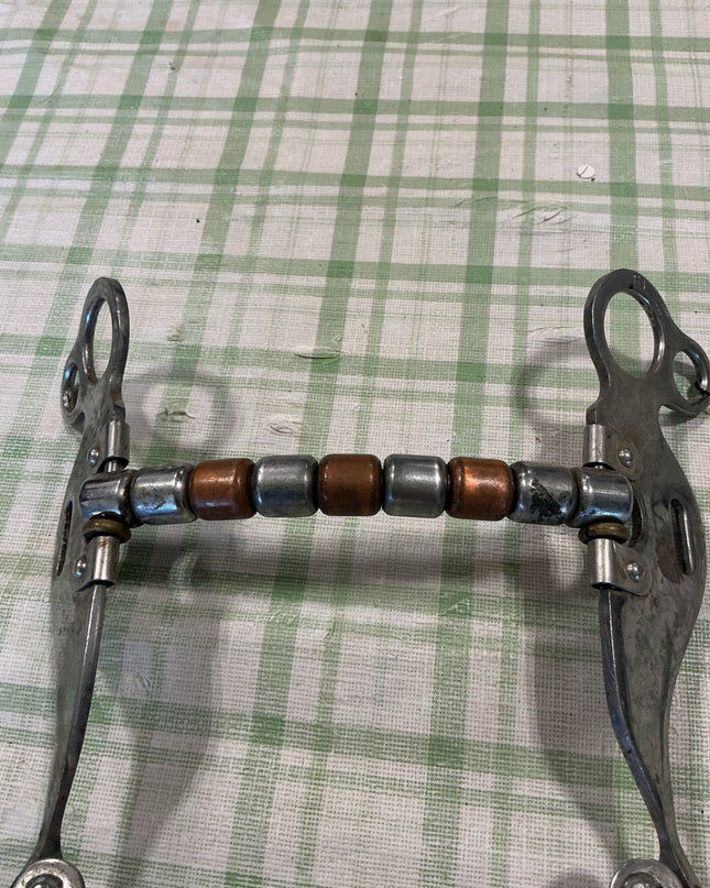 western curb bit5" vintage copper rollers 