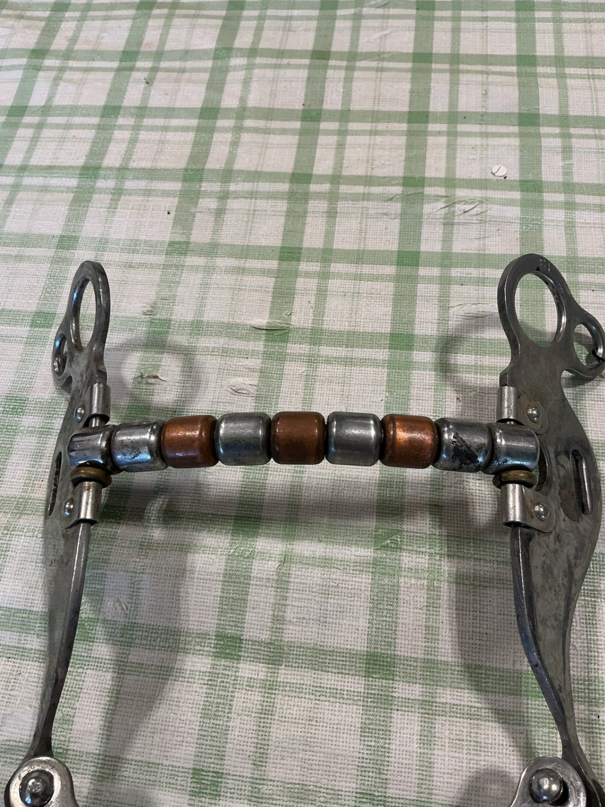 western curb bit5" vintage copper rollers 