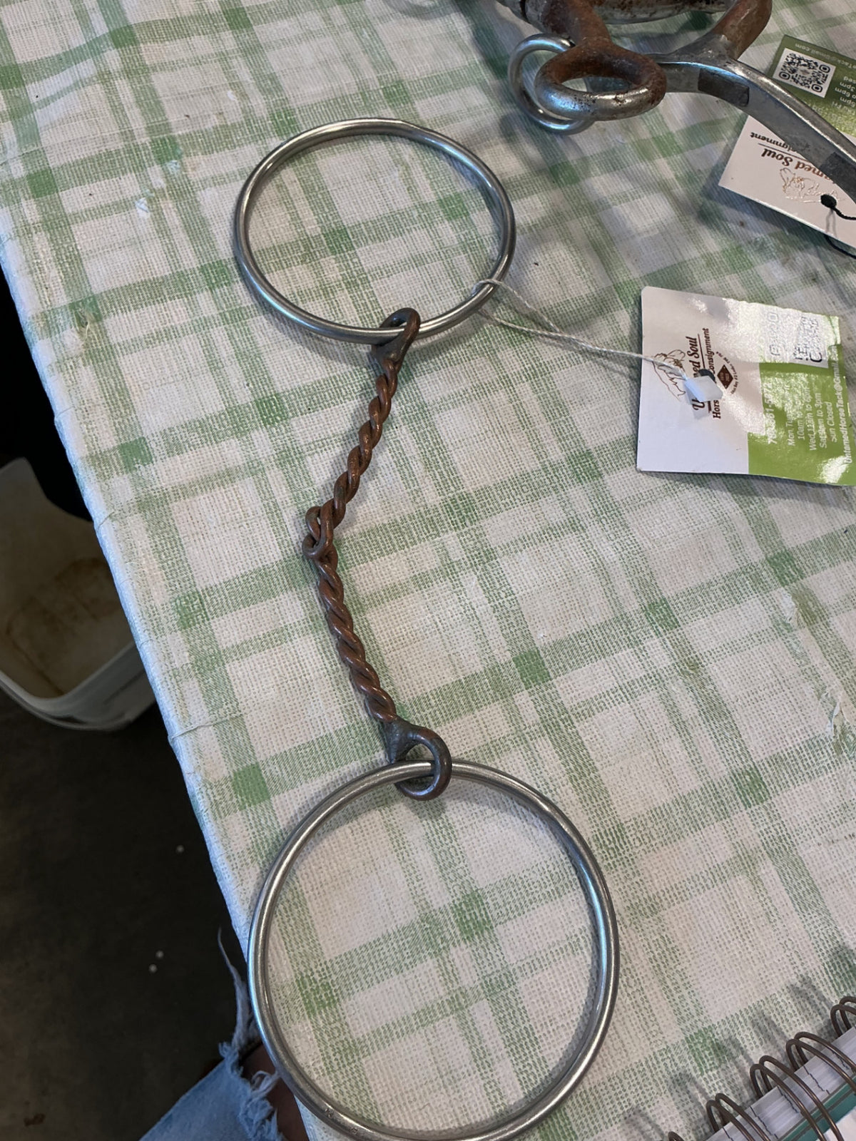 twisted wire copper snaffle bit 5.5"