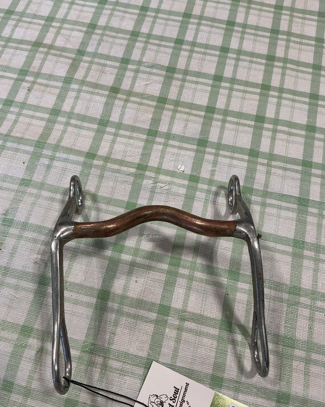 western curb bit copper mouth piece 5"