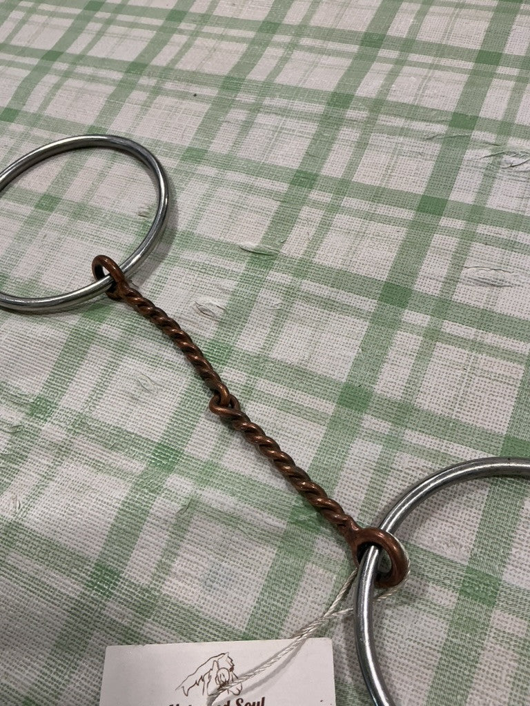bit 5" loose ring single joint tisted snaffle 