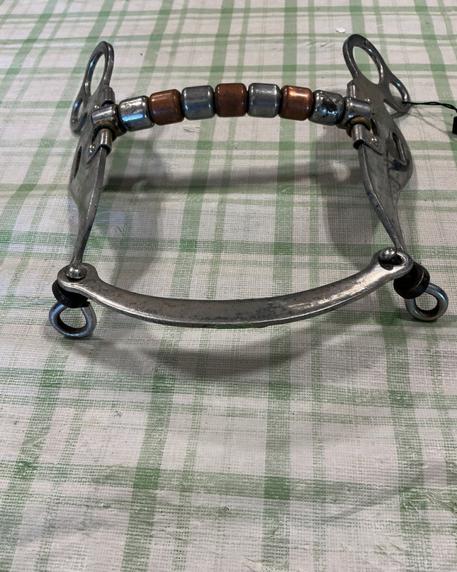western curb bit5" vintage copper rollers 