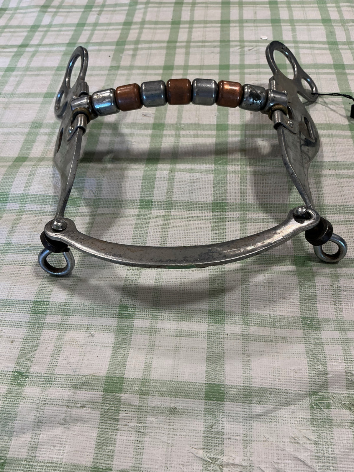 western curb bit5" vintage copper rollers 