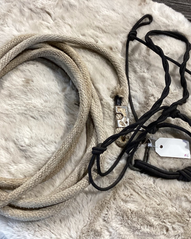 Halter – Rope, Black with White Lead (A) | Used