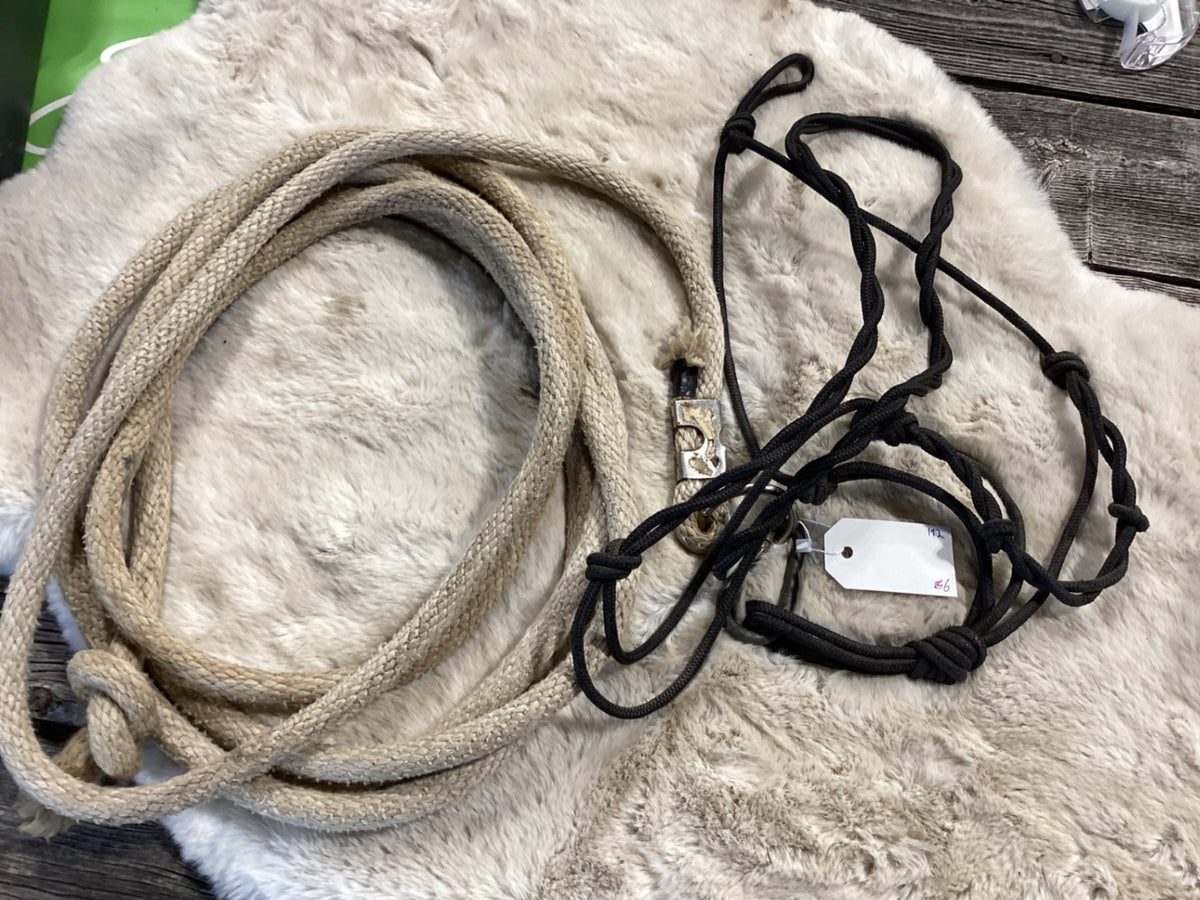 Halter – Rope, Black with White Lead (A) | Used