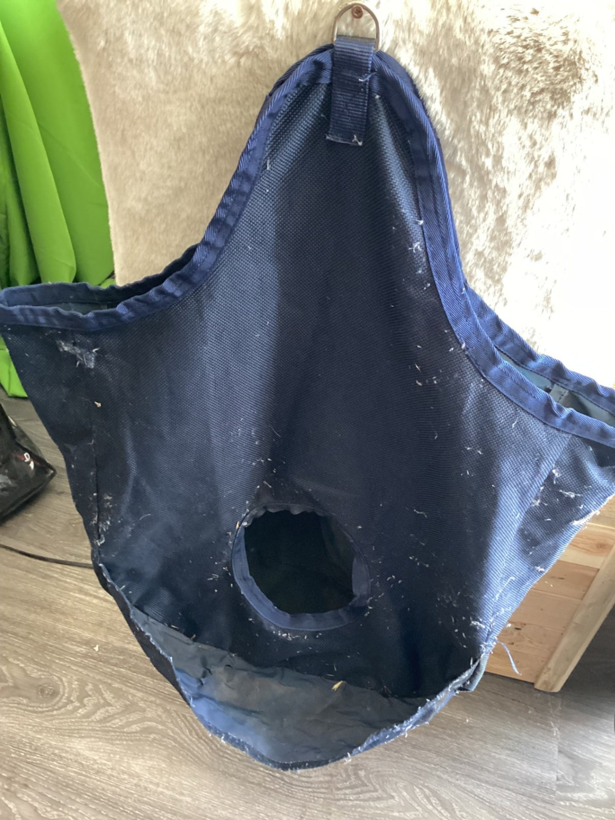 Hay Bag – Canvas, Blue (Has a Hole) | Used