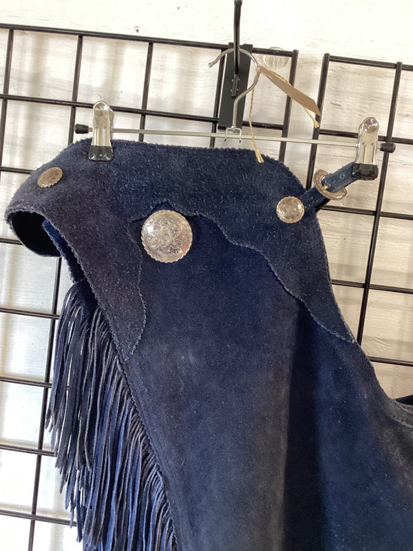 Western Show Chaps – Blue, Small | Used