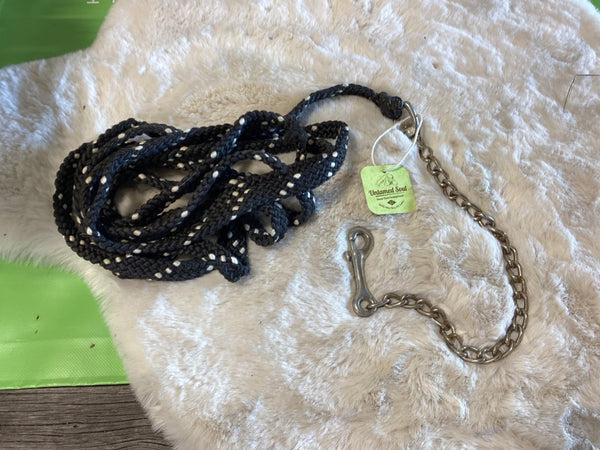 Lunge Line – Black/White Nylon with Chain | Used