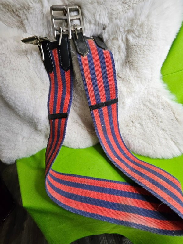 English Girth – Red/Blue, 48" | Used