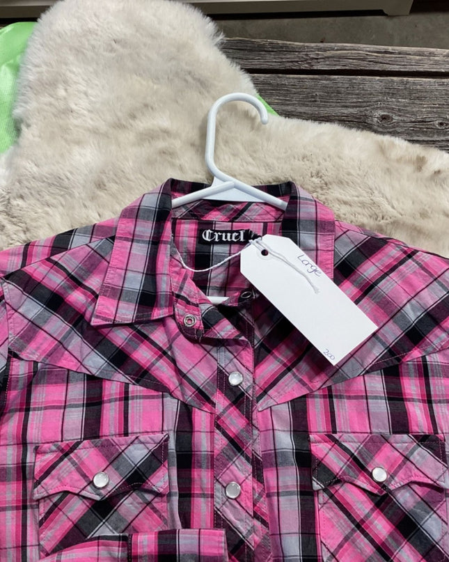 Western Shirt – Cruel Girl, Pink, Large | Used
