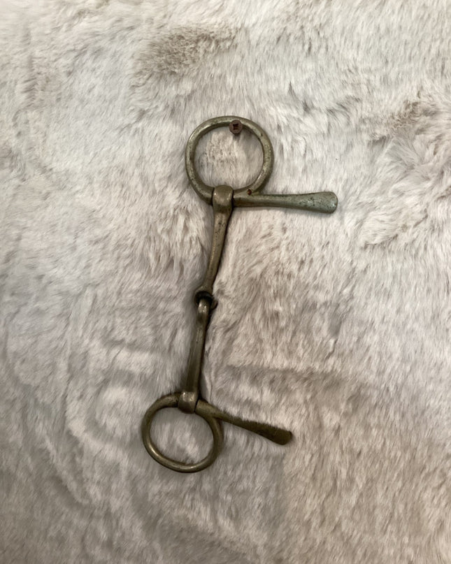 Bit – Half Cheek Snaffle, Brass, Standardbred, 5" (3 Available) | Used
