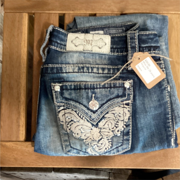 Jeans – Miss Me, Blue with Sequin Detail, 28 | Used