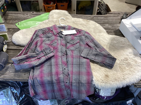 Western Shirt – Black/Pink, Large | Used