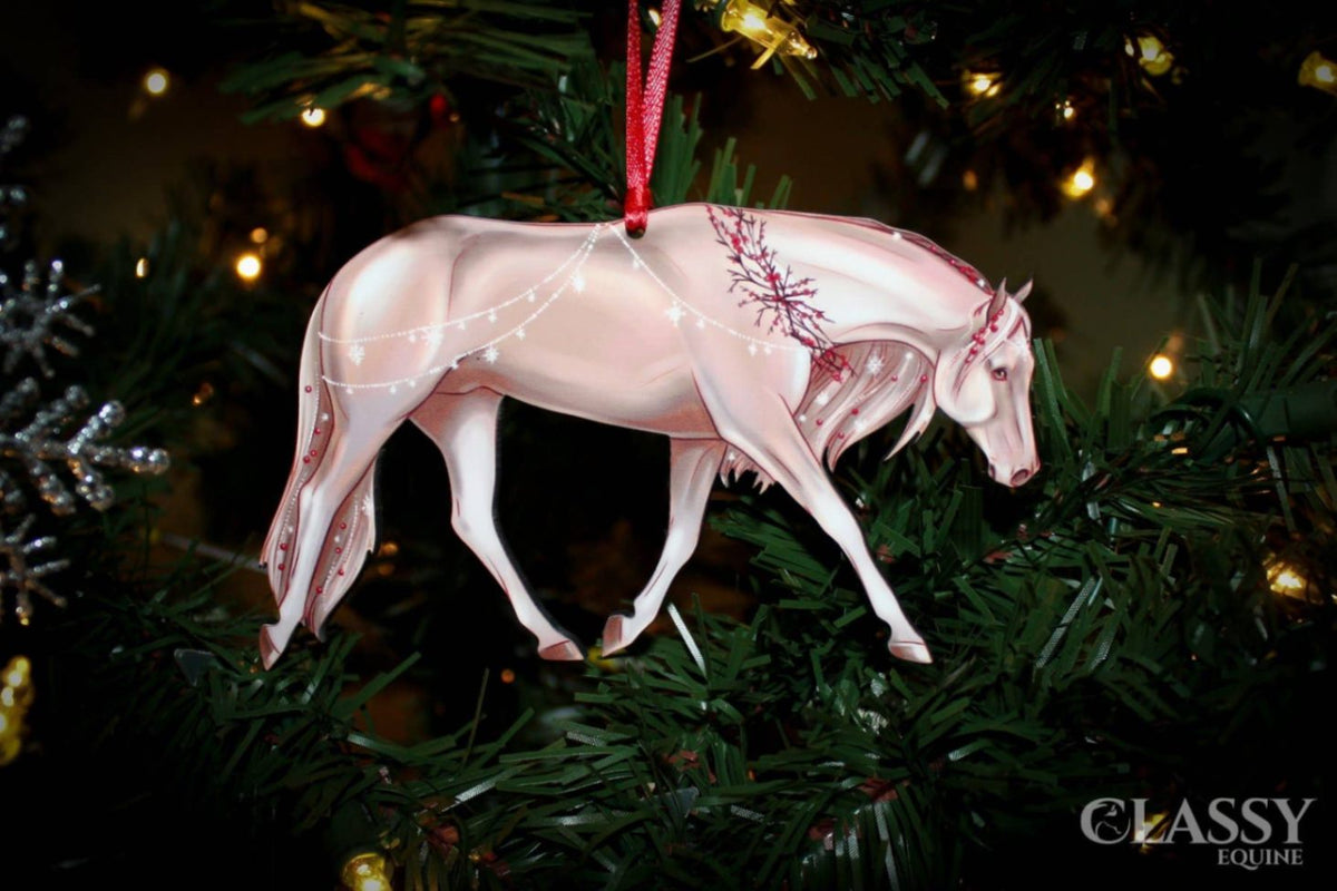 Ornament – Quarter Horse, Snowflakes & Berries | New