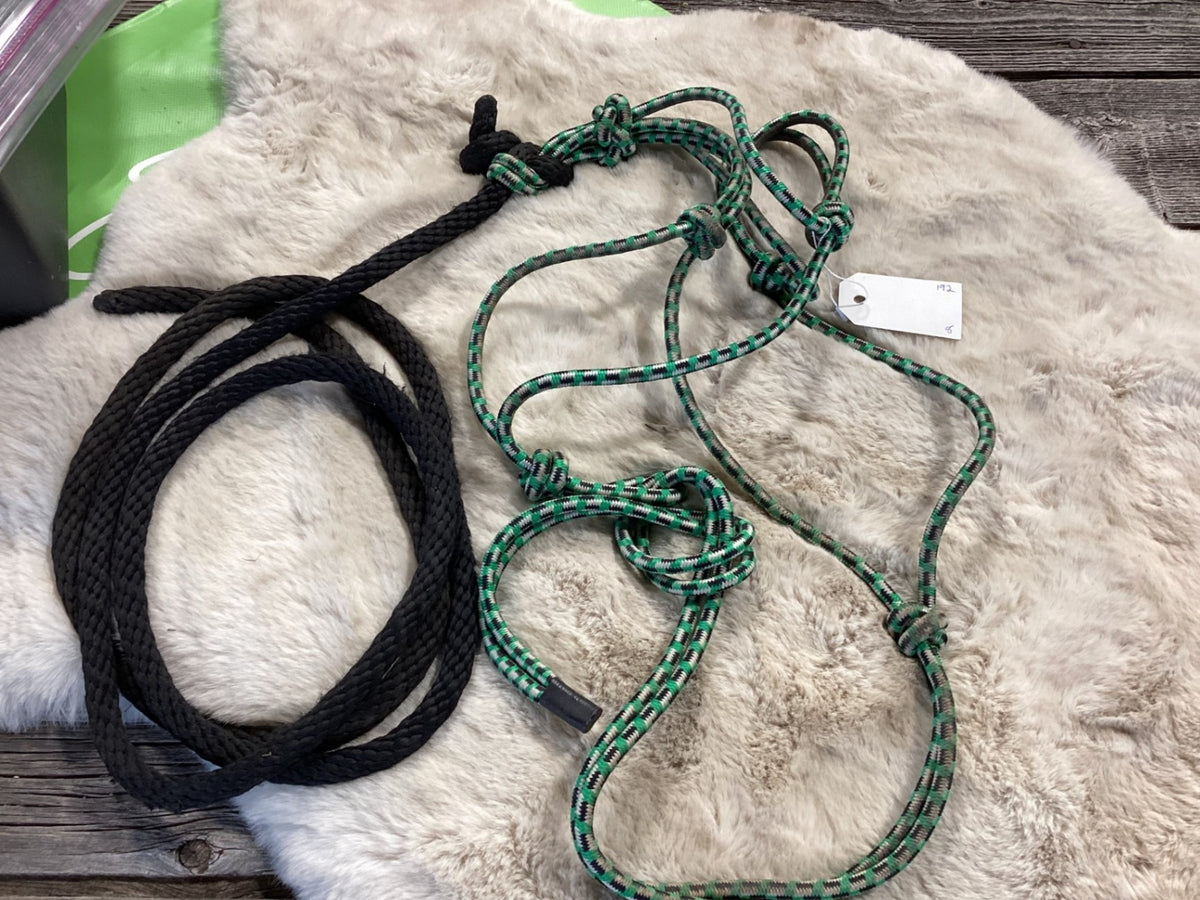 Halter – Rope, Green with Black Lead (A) | Used
