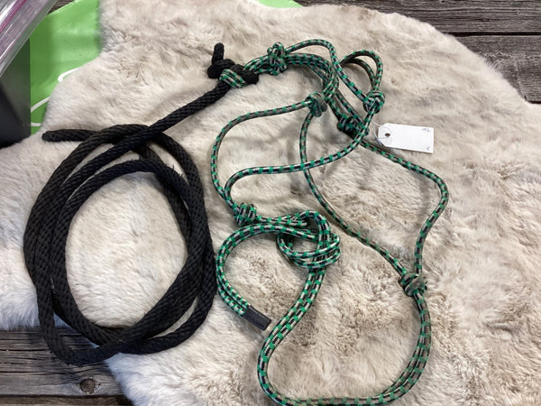 Halter – Rope, Green with Black Lead (A) | Used