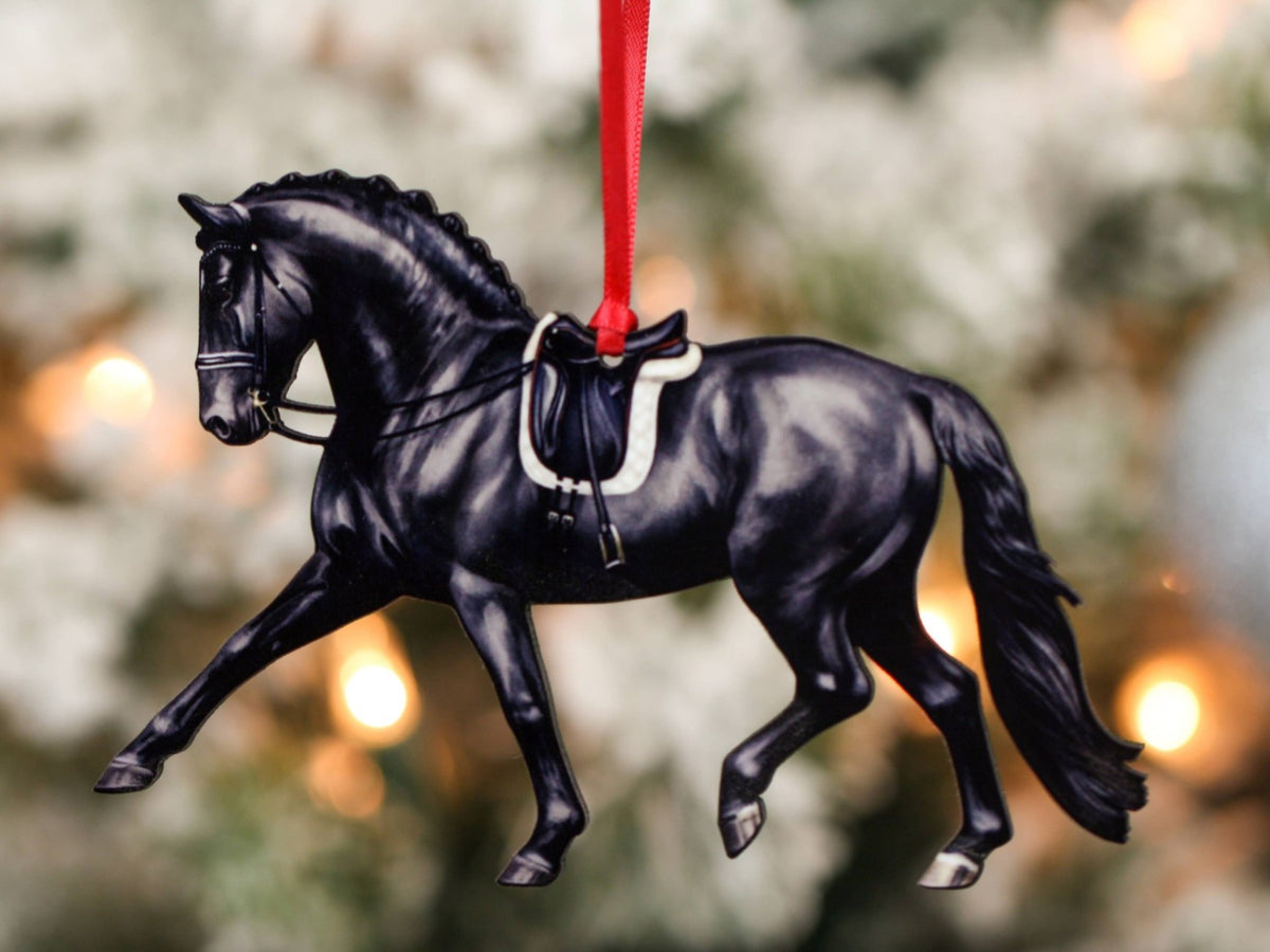 Ornament – Dressage Horse, Black | New