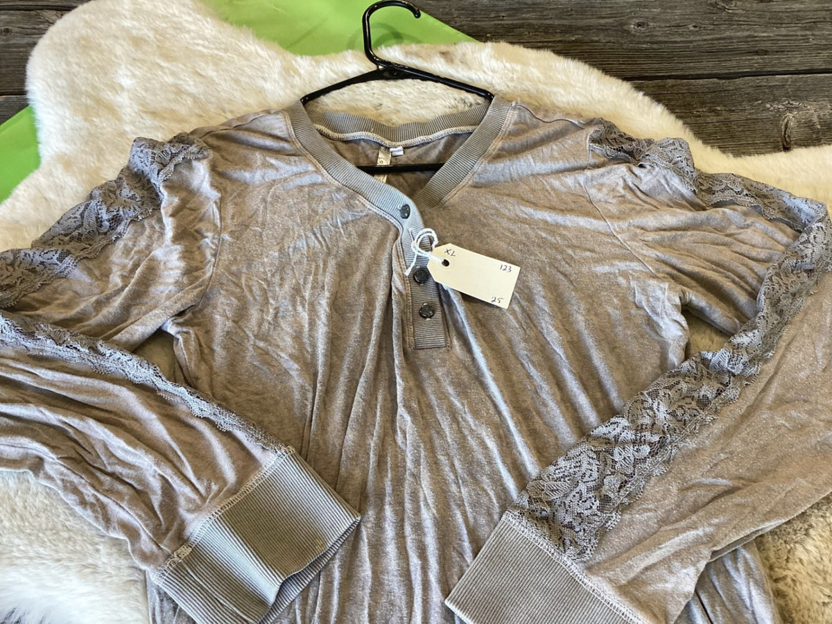 Shirt – Long Sleeve, Grey, XL | Used