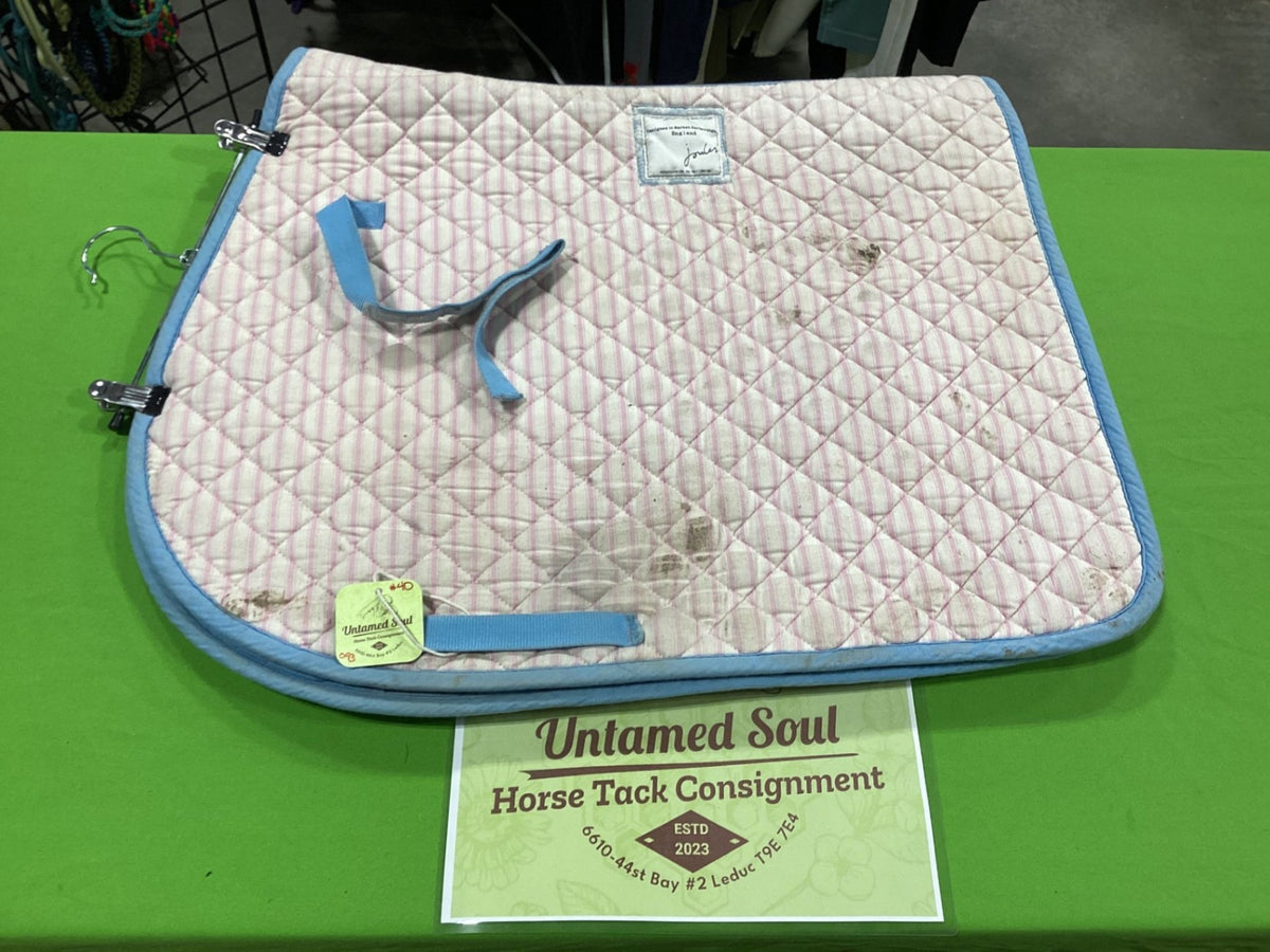 English Saddle Pad – Joules, Blue/Pink | Used