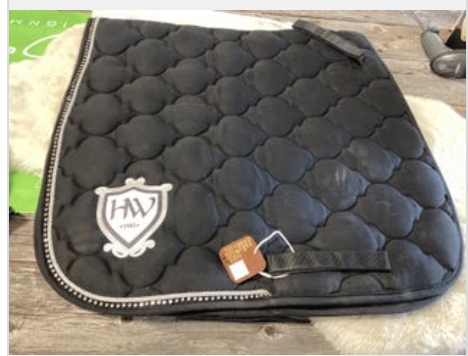 English Saddle Pad – Black & White Bling | Used