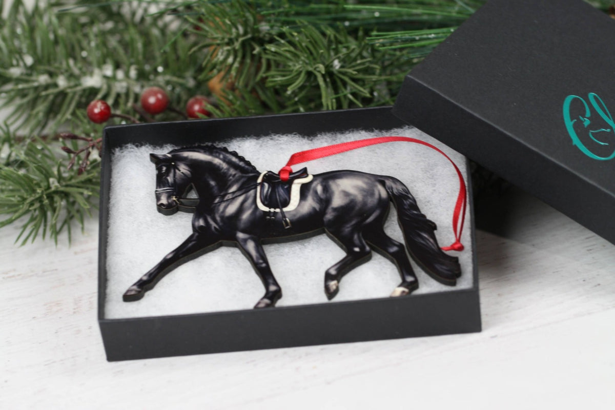 Ornament – Dressage Horse, Black | New