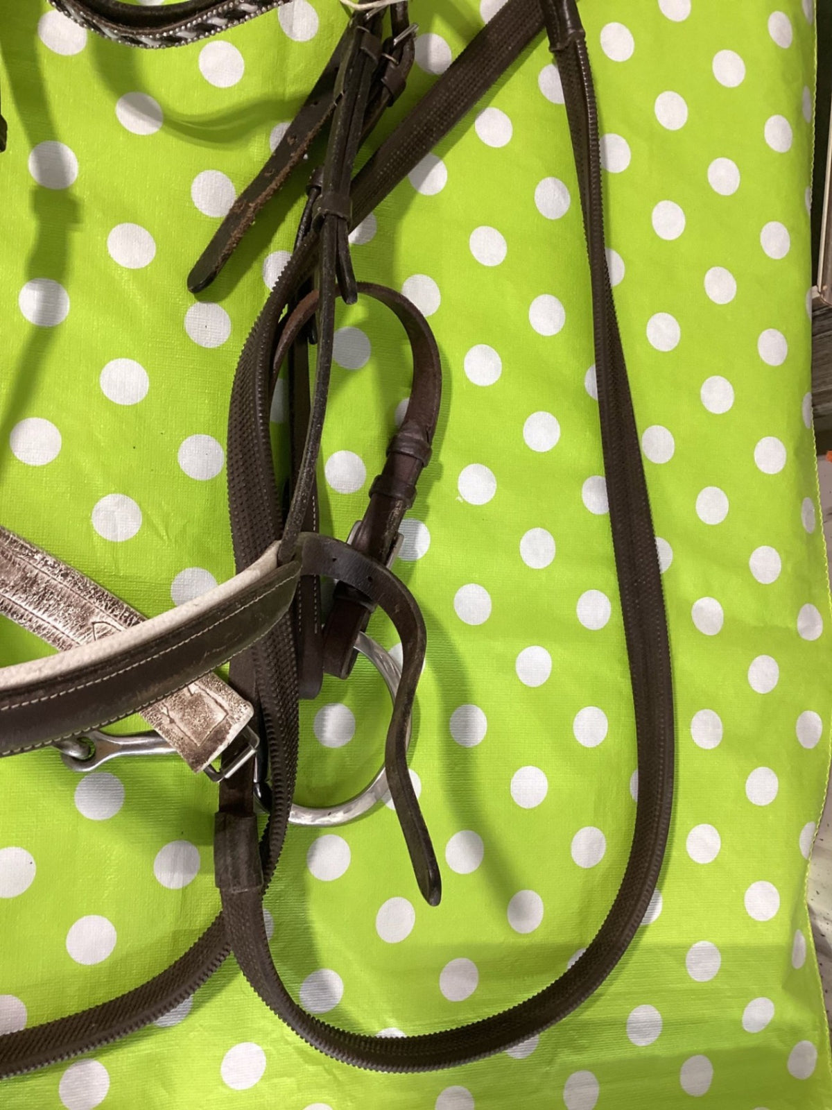 English Bridle with Bit & Rubber Reins – Bling | Used