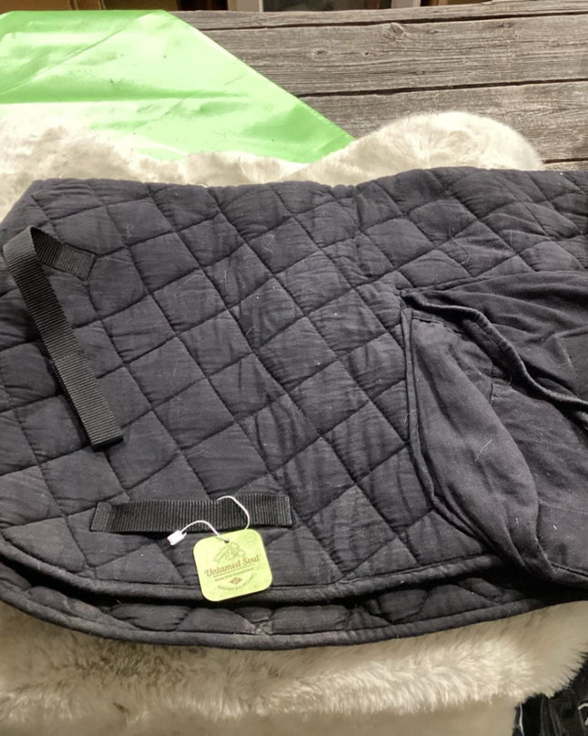 English Saddle Pad – Black with Back Pockets | Used