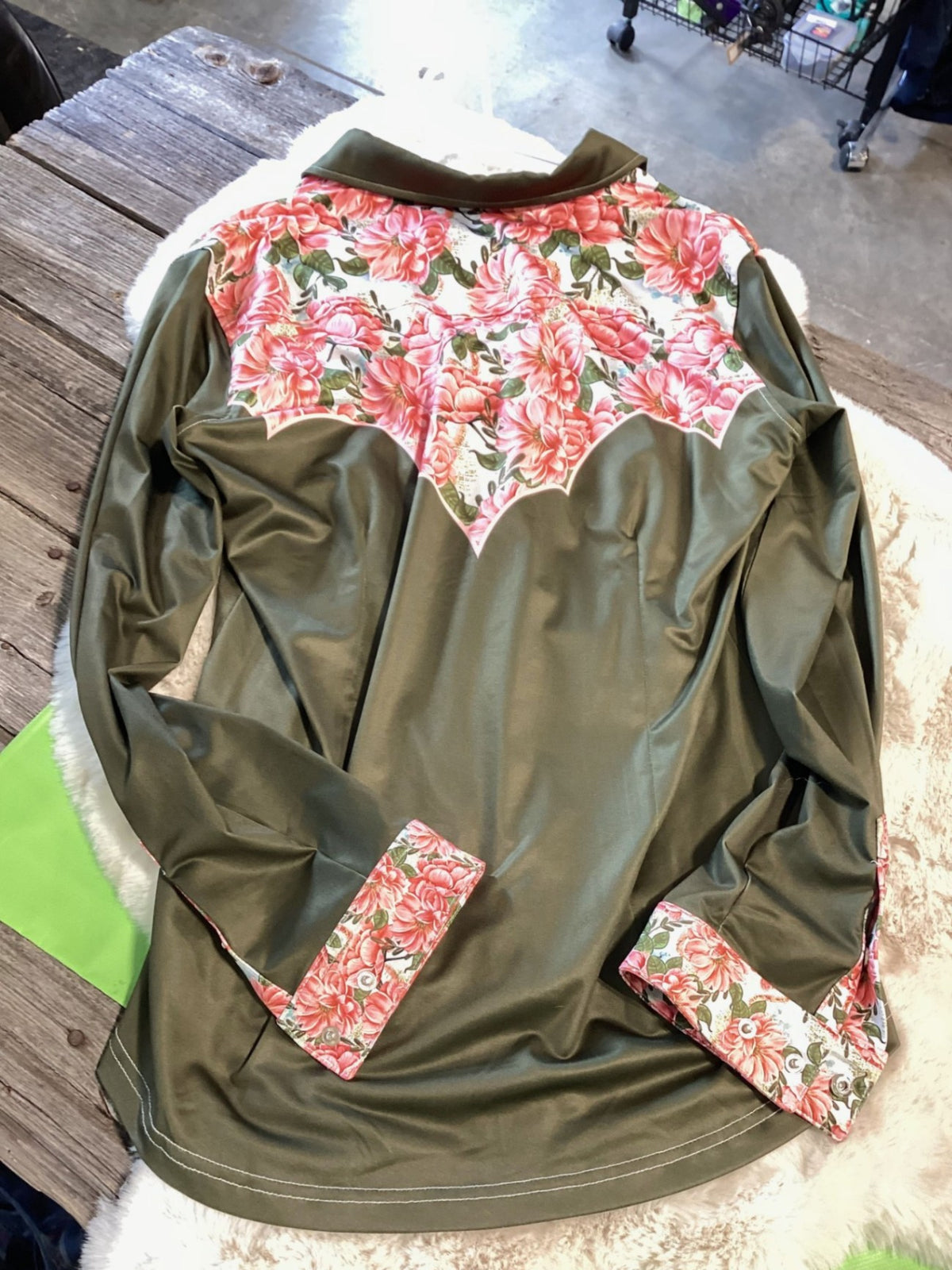 Western Shirt – Ranch Dress'n, Green, Large | Used, Like New