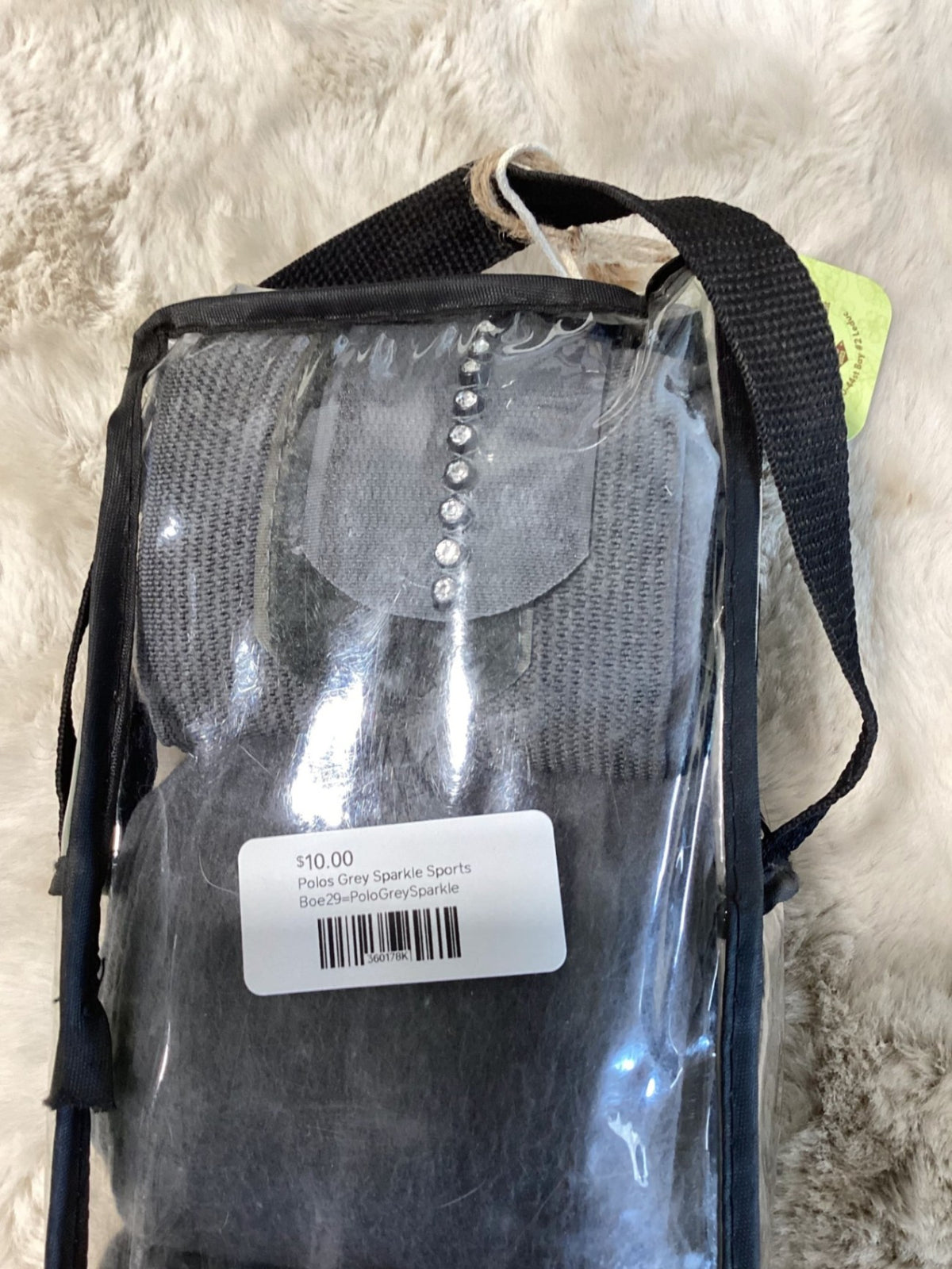 Polo Wraps – Sports Grey Sparkle, Half Polo/Half Bandage with Crystals | Used