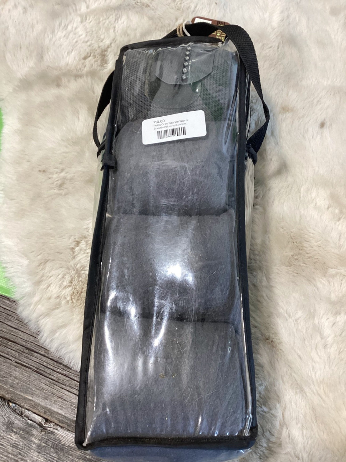 Polo Wraps – Sports Grey Sparkle, Half Polo/Half Bandage with Crystals | Used