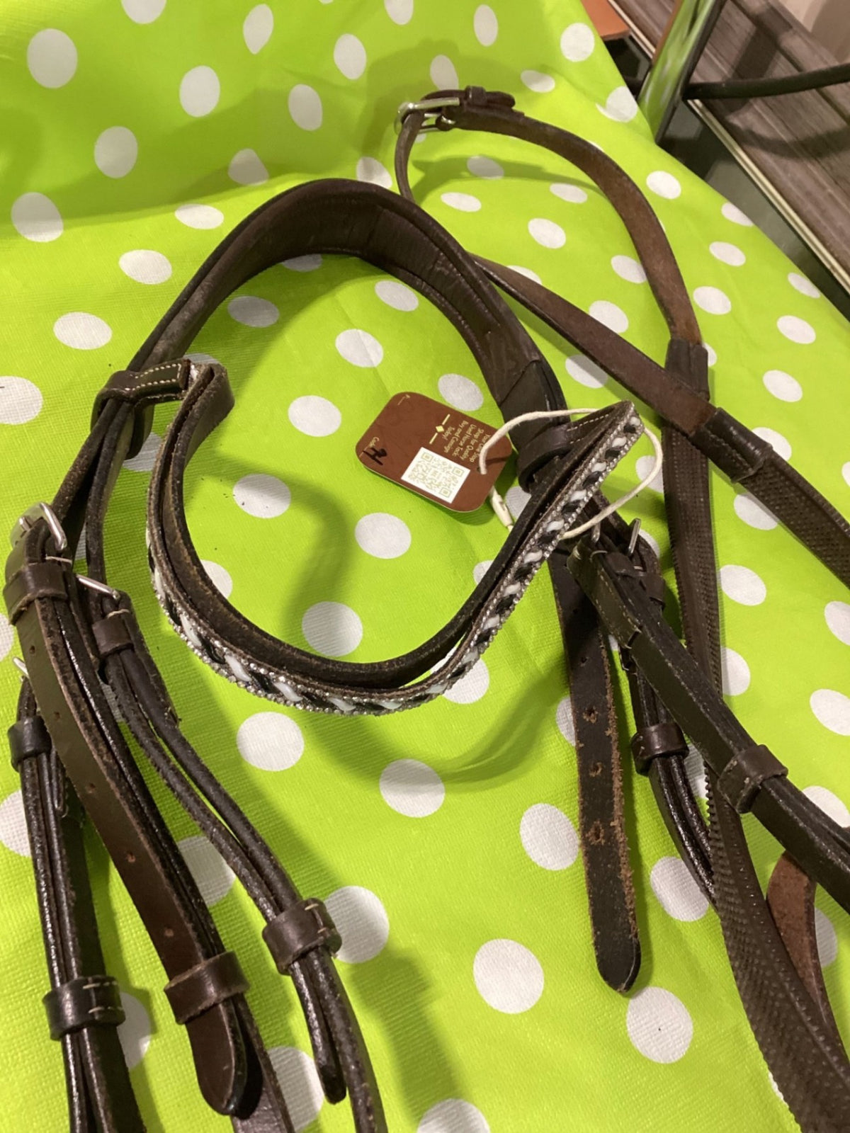 English Bridle with Bit & Rubber Reins – Bling | Used