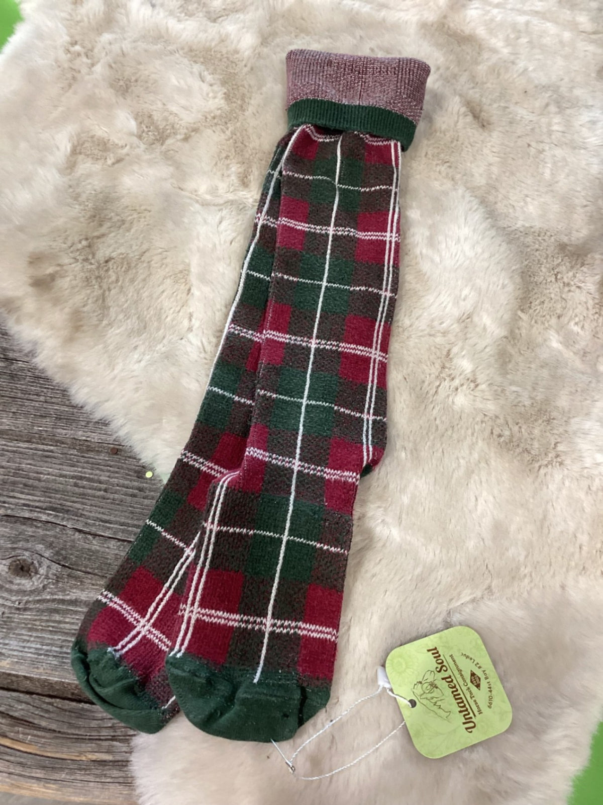 Riding Socks – Green Plaid | Used