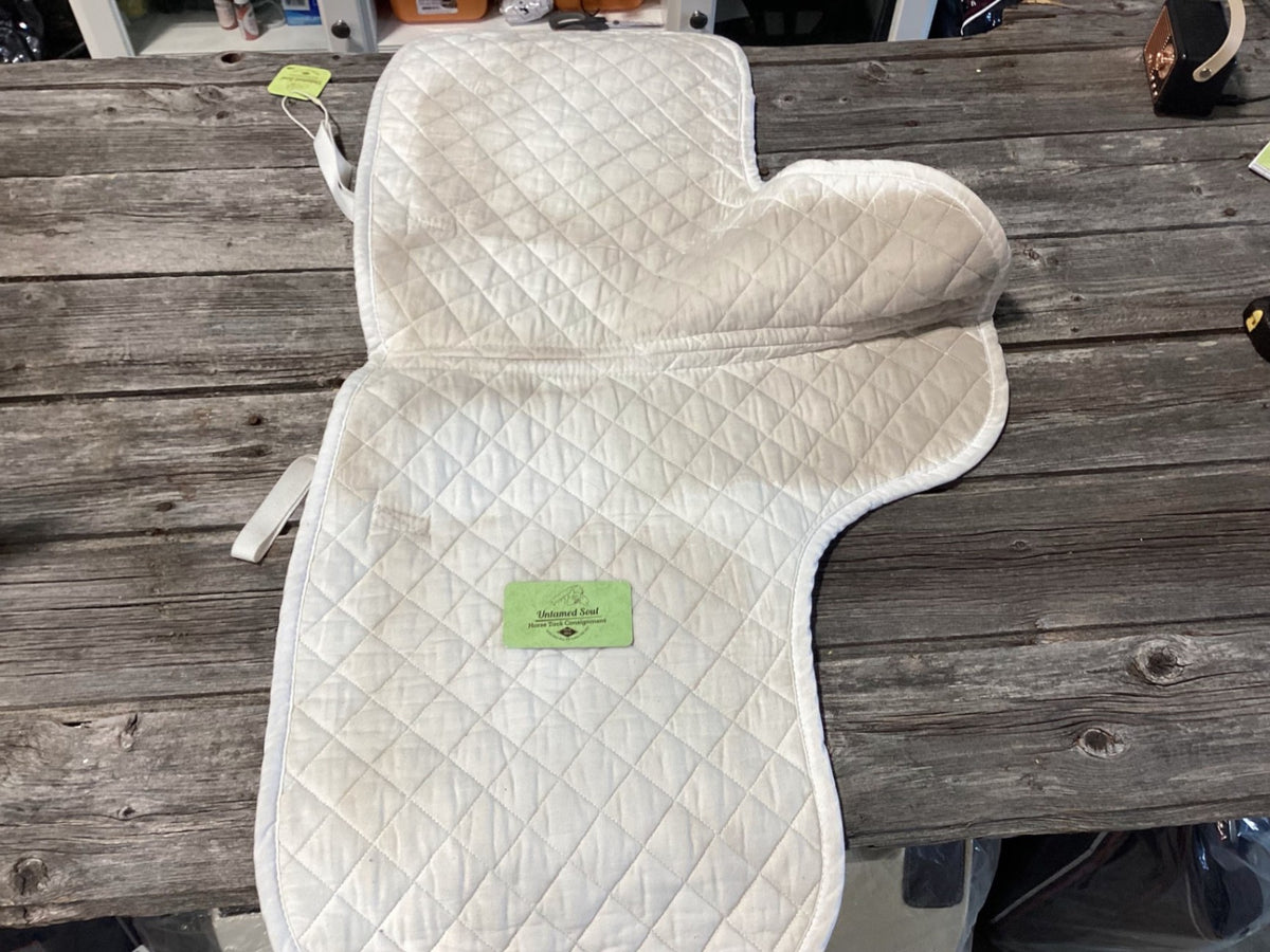 English 1/2 Saddle Pad – Quilted, White | Used