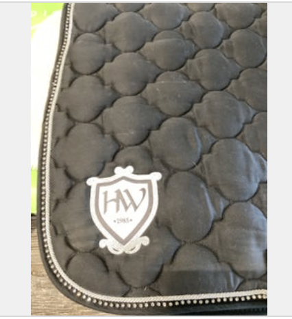 English Saddle Pad – Black & White Bling | Used