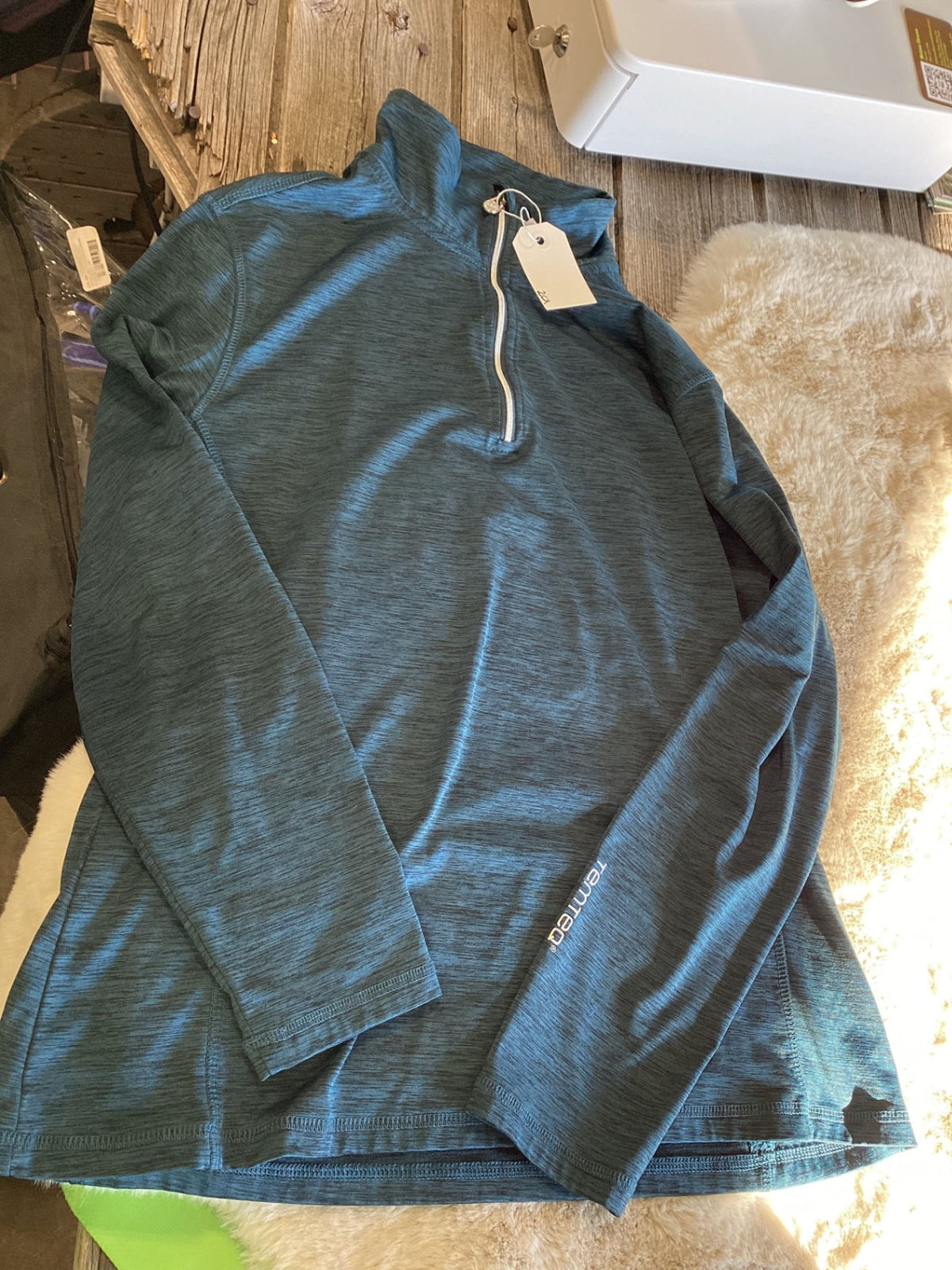 English Shirt – Temte Q Long Sleeve, Blue/Black, Medium | Used